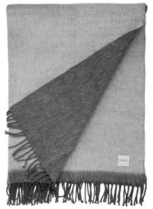ERNST Pléd z vlněné směsi Fringe Dark Grey - 130 x 170 cm EF546