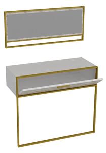 Konzolový stolek Poppy (Zlatá + Bílá). 1072132