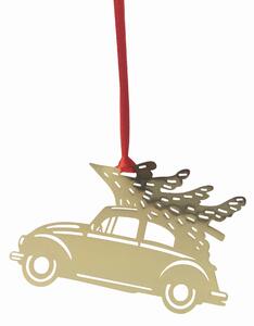 Vánoční závěsná dekorace Gold Christmas Car