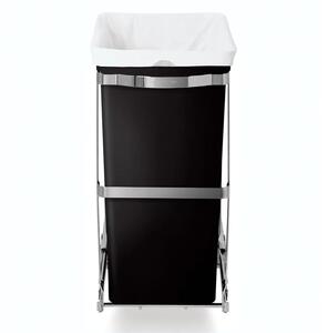Vestavný odpadkový koš Simplehuman – 30 l, výsuvný, lesklá ocel, plastový kbelík