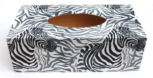 Box na kapesníky - zebra