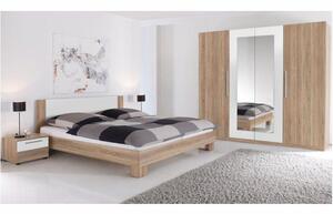 Manželská postel 180 cm + 2 noč. stolky Kami dub sonoma. 752732