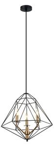 Italux PEN-6369-3-BKBR závěsné stropní svítidlo Maresmo 3x40W | E14 - černá, zlatá