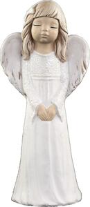 Bílý sádrový anděl Malgosia- 26 cm