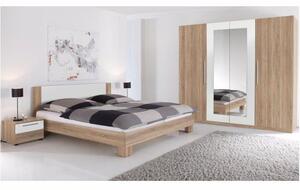 Manželská postel 180 cm + 2 noč. stolky Kami dub sonoma. 752732