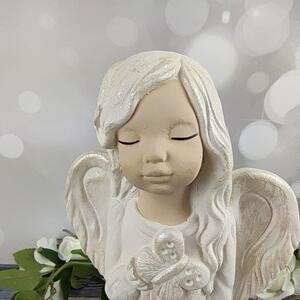 Ecri sádrový anděl Malgosia s motýlkem- 26 cm