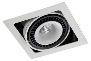 Italux GL7116-1/18W WH+BL LED zápustné bodové stropní svítidlo Alesso 1x18W | 1340lm | 3000K - polohovací, bílo-černá