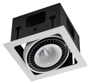 Italux GL7116-1/18W WH+BL LED zápustné bodové stropní svítidlo Alesso 1x18W | 1340lm | 3000K - polohovací, bílo-černá