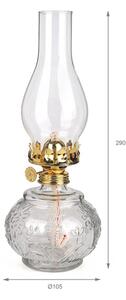 Brilagi - Petrolejová lampa MERLIN čirá