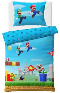 Bavlněné povlečení 140x200 + 70x90 cm - Super Mario Bros