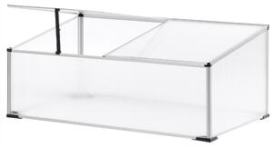 Zahradní skleník SERIFOS 100 cm 60 cm Stříbrná