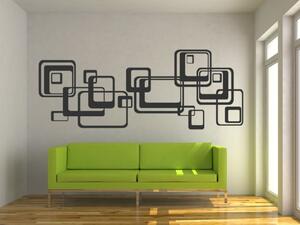 Samolepky na zdi - Geometrické tvary a čtverce - dekorace-steny.cz - 40 x 110 cm - 032