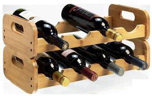Pendeford Metal Spinnings Ltd Stojan na víno RTA na 4 lahve, bambusové dřevo, modulární