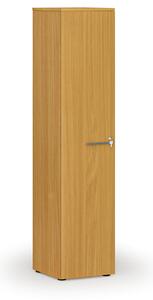 Úzká kancelářská skříň PRIMO WOOD, 400 x 420 x 1781 mm, buk