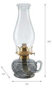 Brilagi - Petrolejová lampa MERLIN kouřová/šedá
