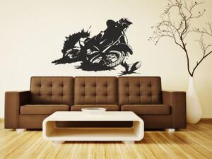 Samolepicí dekorace - Motocross motorka - dekorace-steny.cz - 80 x 130 cm - 118