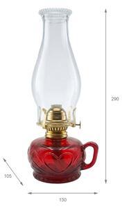 Brilagi - Petrolejová lampa MERLIN červená