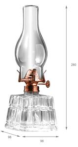 Brilagi - Petrolejová lampa MERLIN čirá/bronzová/patina