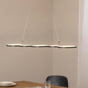 Milagro Lighting Závěsné světlo LED Olympia, kov, černé, 4 000 K, Černá, Obývací pokoj / jídelna, kov, Moderní