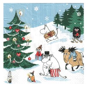 Havi Ubrousky Moomin Joulun ihmemaa 33x33cm, 20ks