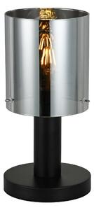 Italux TB-5581-1-BK+SG stolní svítidlo 1x40W | E27 - černá, kouřové sklo