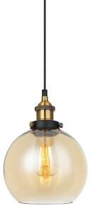 Italux MDM-4330/1 GD+AMB závěsné stropní svítidlo Cardena 1x40W | E27 - černá, zlatá, jantarová