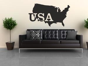 Nálepky na stěnu - Mapa USA - dekorace-steny.cz - 40 x 80 cm - 244