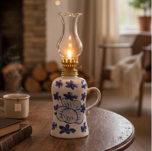 Brilagi - Petrolejová lampa MERLIN bílá/modrá