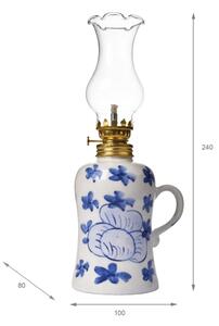 Brilagi - Petrolejová lampa MERLIN bílá/modrá