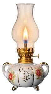 Brilagi - Petrolejová lampa MERLIN bílá/zlatá
