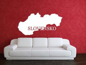 Samolepka - Mapa Slovenska - dekorace-steny.cz - 40 x 80 cm - 300