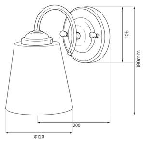 Nástěnná lampa PAFOS 1xE27/15W/230V zlatá