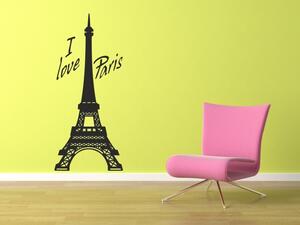 Dekorace na zeď - Eiffelova věž - dekorace-steny.cz - 40 x 90 cm - 335