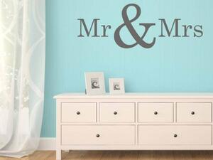 Samolepky na zeď - Mr&Mrs - dekorace-steny.cz - 30 x 90 cm - 399