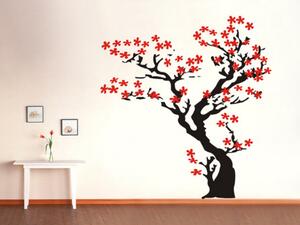 Samolepky na stěnu - Strom s květy - dekorace-steny.cz - 120 x 160 cm - 429