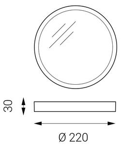 LED2 1183231 SLIM-R ON, L stropní kulaté svítidlo 220mm 20W / 1600lm 3000K bílá