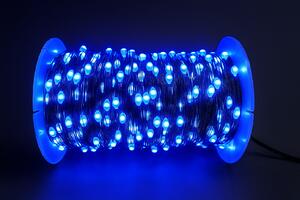 Vánoční LED mikro řetěz s kapkovými diodami, modrá, 100M, 1000 LED, 8 programů, dálkový ovládač
