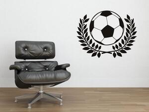 Samolepky na stěnu - Fotbalový míč s vavříny - dekorace-steny.cz - 40 x 50 cm - 550