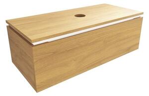 Koupelnová skříňka s krycí deskou SAT Feel 100x30x46 cm medový dub mat SATFEEL100DMD