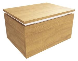 Koupelnová skříňka s krycí deskou SAT Feel 60x30x46 cm medový dub mat SATFEEL60DMDBEZ