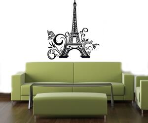 Dekorace na zeď - Eiffelova věž - dekorace-steny.cz - 40 x 60 cm - 593
