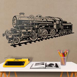 Samolepka - Parní lokomotiva s tendrem - dekorace-steny.cz - 30 x 60 cm - 606