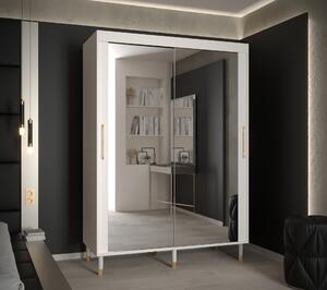 Šatní skříň Abi Calipso T3 Barva korpusu: Černá, Rozměry: 100 cm, Dveře: Černá + zrcadlo
