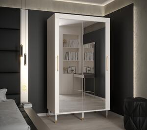 Šatní skříň Abi Calipso T3 Barva korpusu: Bílá, Rozměry: 100 cm, Dveře: Bílá + zrcadlo