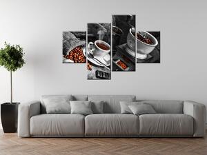 Obraz na plátně Káva arabica - 4 dílný Rozměry: 120 x 70 cm