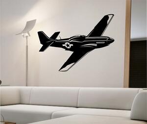 Samolepky na stěnu - Letadlo Mustang - dekorace-steny.cz - 40 x 55 cm - 795