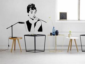 Samolepicí dekorace - Audrey Hepburn - dekorace-steny.cz - 60 x 80 cm - 770