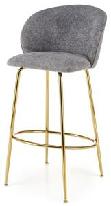 Barová židle SCH-116 šedá/zlatá