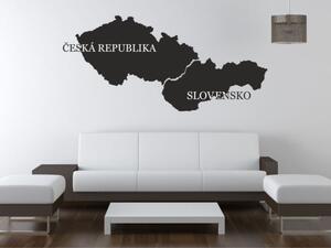 Dekorace-steny.cz - Dekorace na stěny - Mapa Československa, 60 x 130 cm - 851