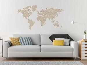Samolepky na zeď - Mapa světa v pruzích - dekorace-steny.cz - 120 x 235 cm - 301